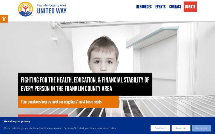 Screenshot of franklincountyuw.org