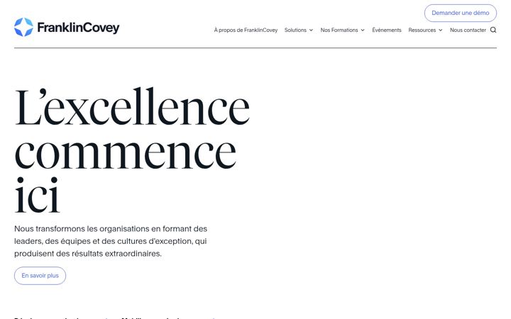 Screenshot of franklincovey.fr