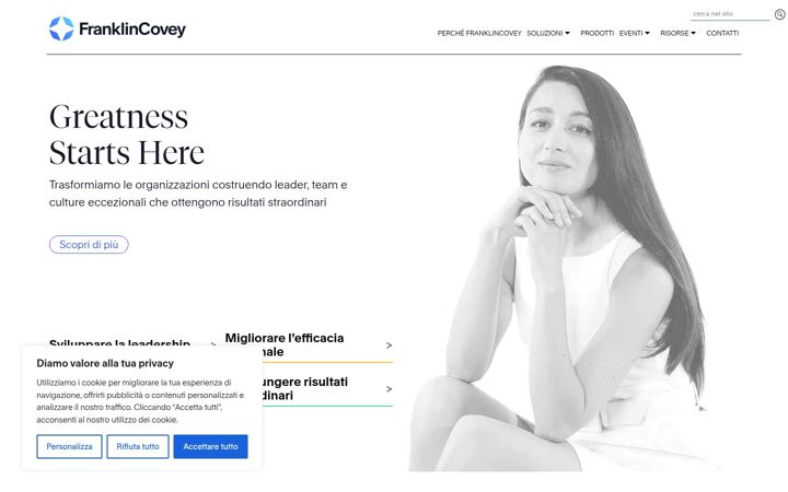 Screenshot of franklincovey.it