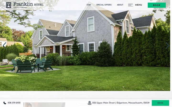 Screenshot of franklinhotelmv.com