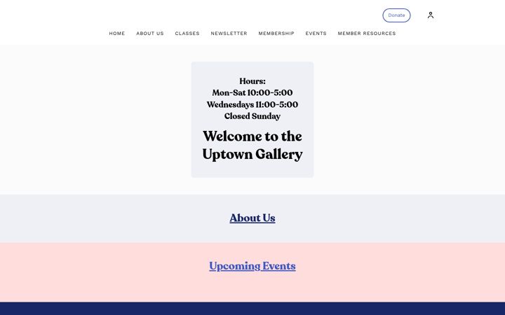 Screenshot of franklinuptowngallery.com