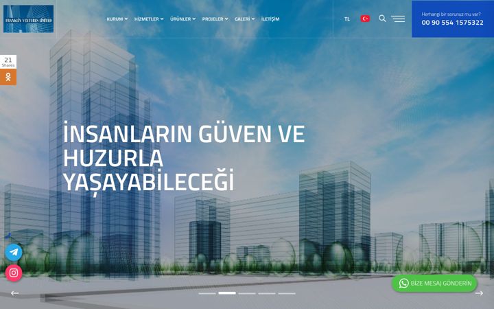 Captură de ecran a franklinventures.com.tr