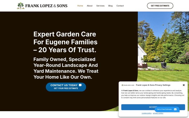 Screenshot of franklopezsons.com