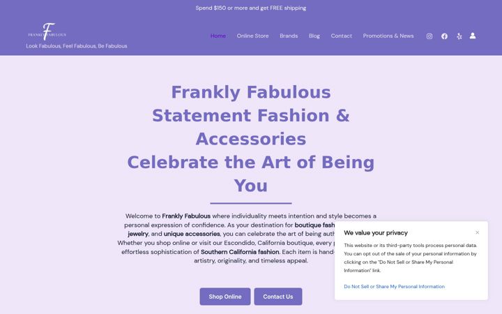 Captura de pantalla de franklyfabulous.net