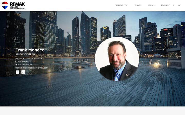 Screenshot of frankmonaco.com