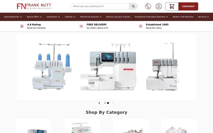 Screenshot of franknutt.co.uk