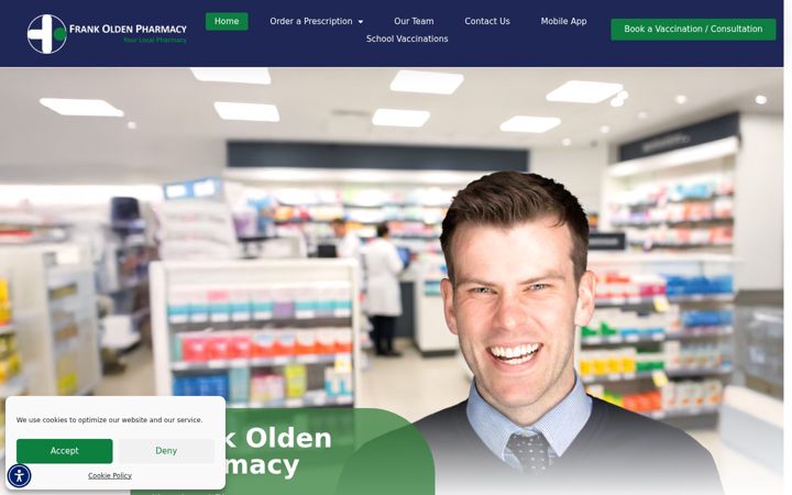 Screenshot of frankoldenpharmacy.com