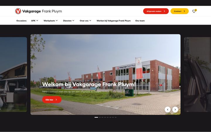 Screenshot of frankpluym.nl