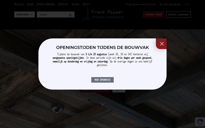 Captură de ecran a frankpouwer.nl