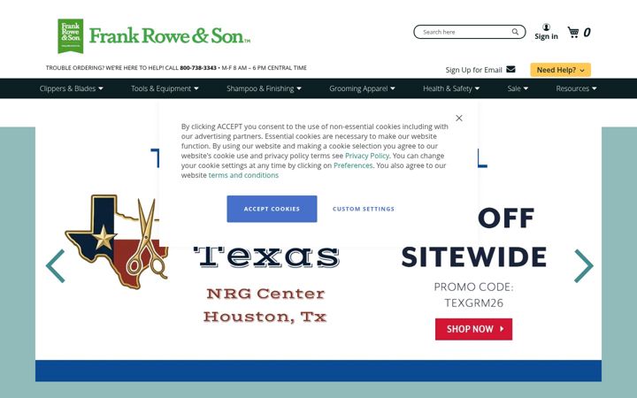 Screenshot von frankroweandson.com