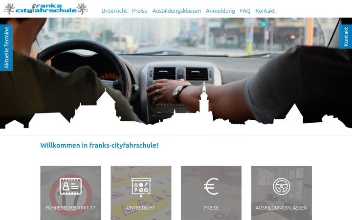 Ekrano kopija franks-cityfahrschule.de