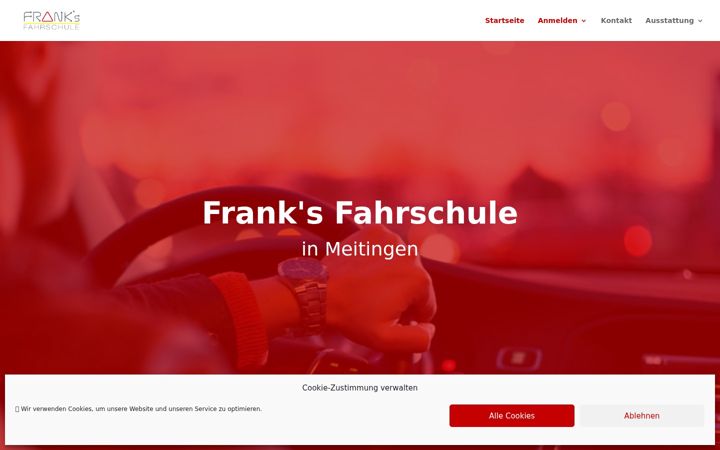 Screenshot of franks-fahrschule.com