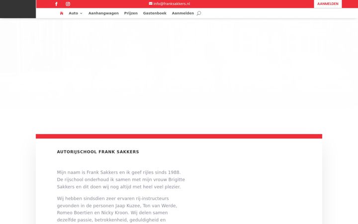 Screenshot of franksakkers.nl