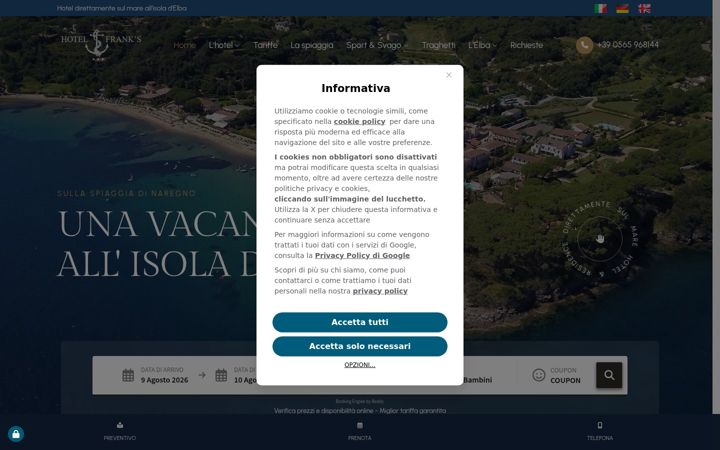 Screenshot of frankshotel.com