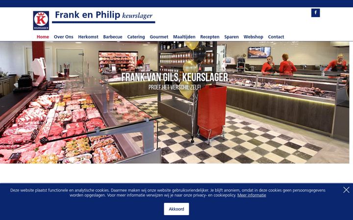 Screenshot of frankvangils.keurslager.nl