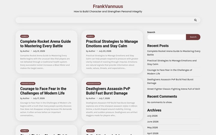 Screenshot of frankvannuus.com