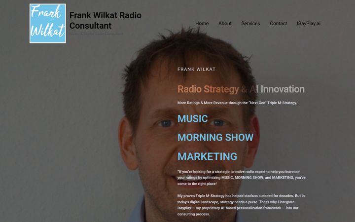 Screenshot of frankwilkat.com