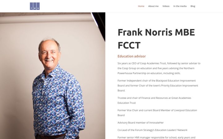 Screenshot of frankwnorris.co.uk