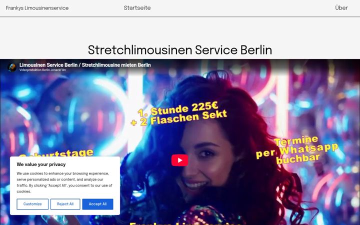 Screenshot of frankyslimo.services