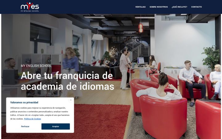 Ekraanipilt saidist franquiciamyenglishschool.es