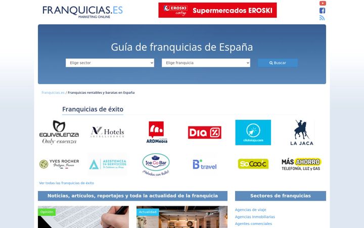 Screenshot of franquicias.es