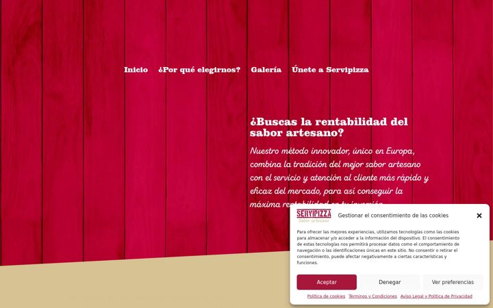 Screenshot of franquiciaservipizza.es