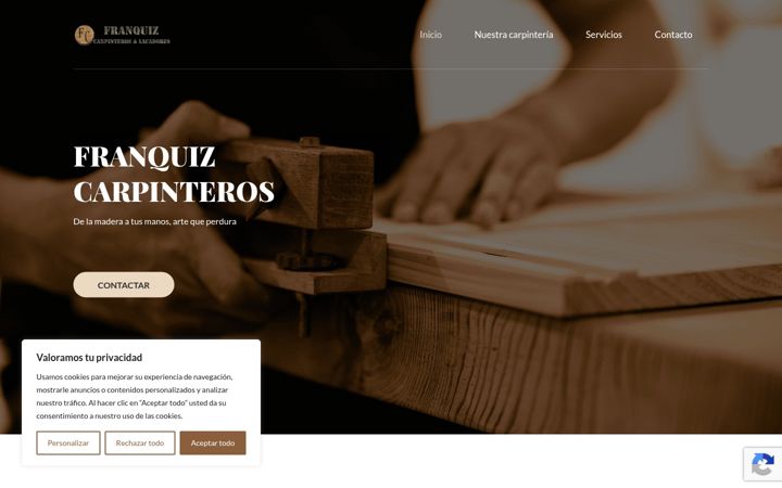 Ekraanipilt saidist franquizcarpintero.es