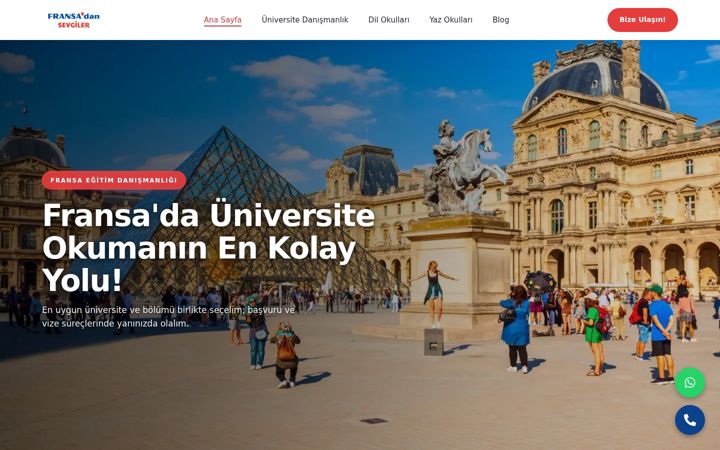 Screenshot of fransadansevgiler.com
