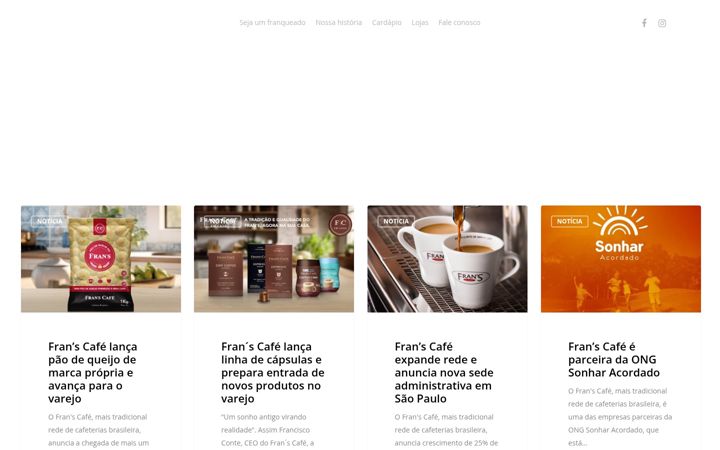 Екранна снимка на franscafefranquias.com.br