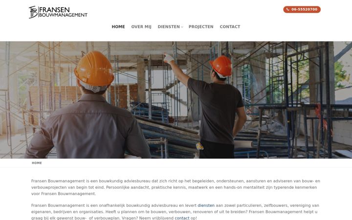 Screenshot of fransenbouwmanagement.nl