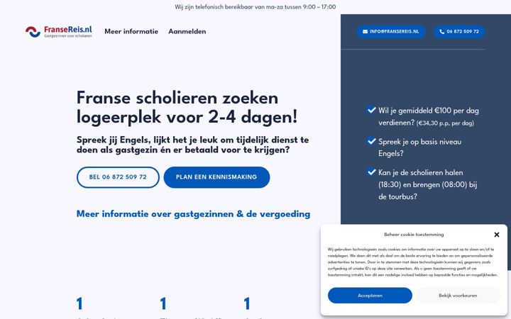 Screenshot of fransereis.nl