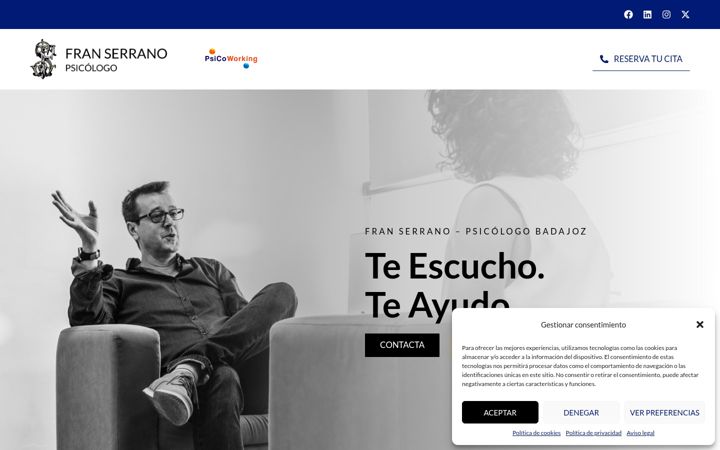 Screenshot of franserrranopsicologo.es