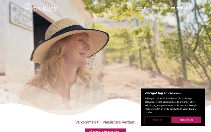 Screenshot of fransisca.dk