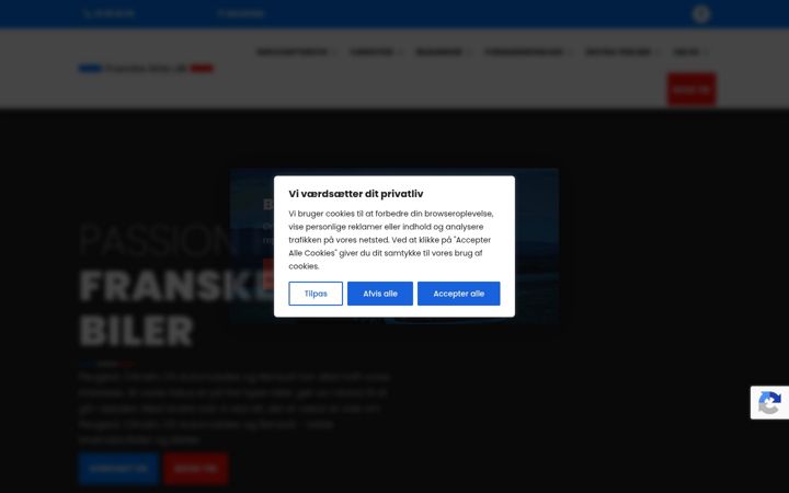 Screenshot of franske-biler.dk