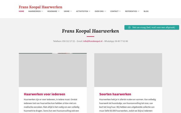 Screenshot of franskoopal.nl