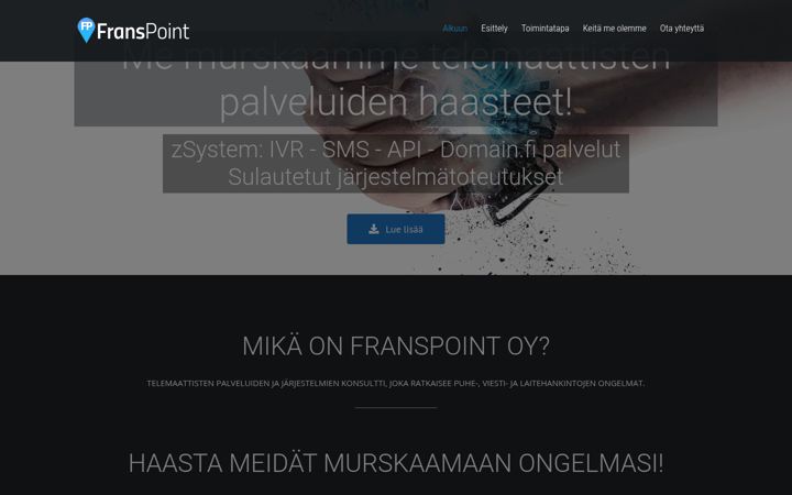 Snimka zaslona za franspoint.fi