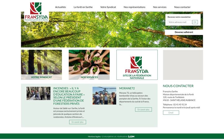 Screenshot of fransylva-sarthe.fr