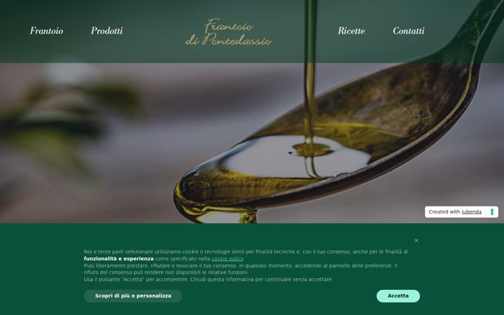 Screenshot of frantoiodipontedassio.com