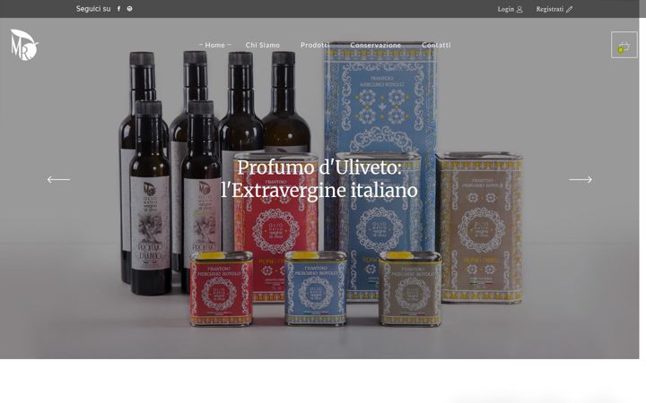 Screenshot of frantoiomercurio.it