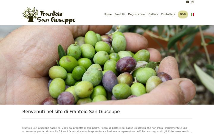 Skärmbild av frantoiosangiuseppe.it