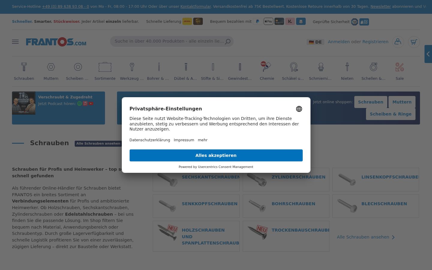 Sutikimo reklamjuostės, rodytos prieš bet kokią sąveiką, ekrano kopija