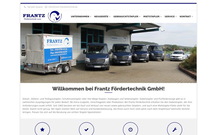 Ekraanipilt saidist frantz-foerdertechnik.de