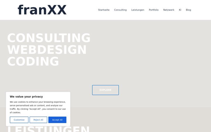 Screenshot of franxx.com