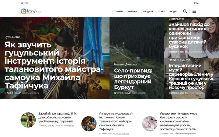 Screenshot of franyk.com