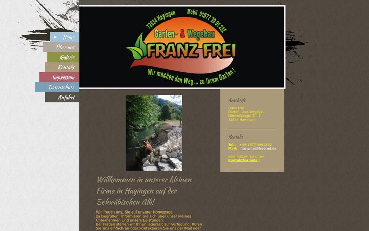 Ekraanipilt saidist franz-frei.de