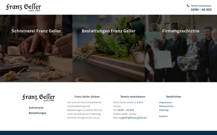 Ekraanipilt saidist franz-geller.de