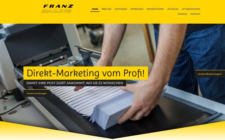 Ekraanipilt saidist franz-mailing.de