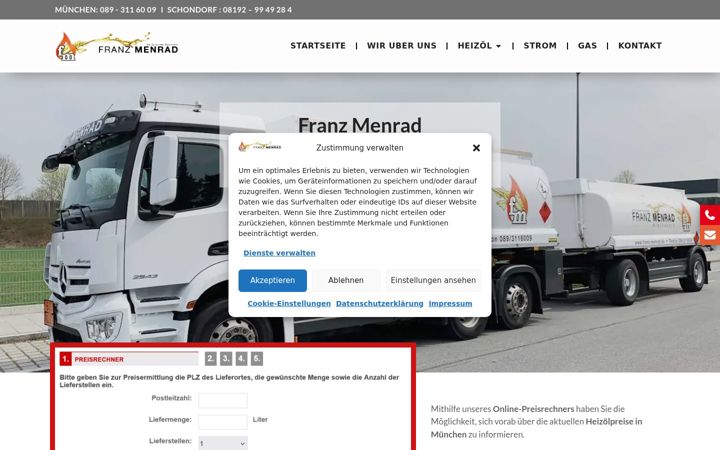Ekraanipilt saidist franz-menrad.de