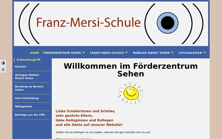 Екранна снимка на franz-mersi-schule.de