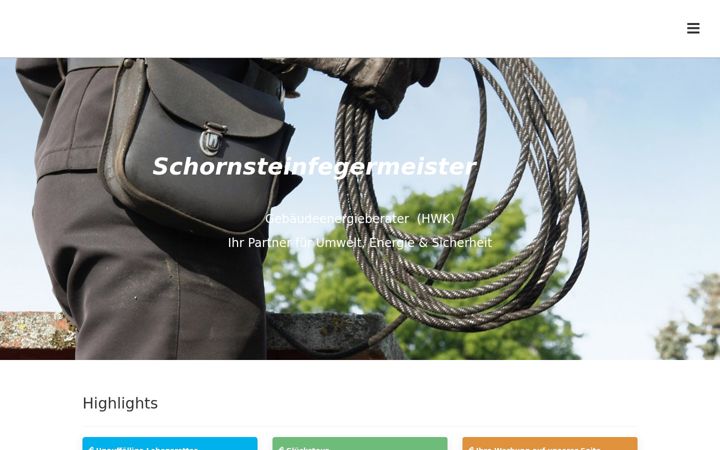 Екранна снимка на franz-schornsteinfeger.de